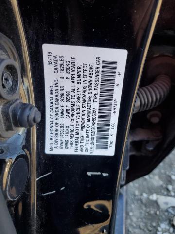 2019 HONDA CIVIC SPOR - 2HGFC2F80KH536327