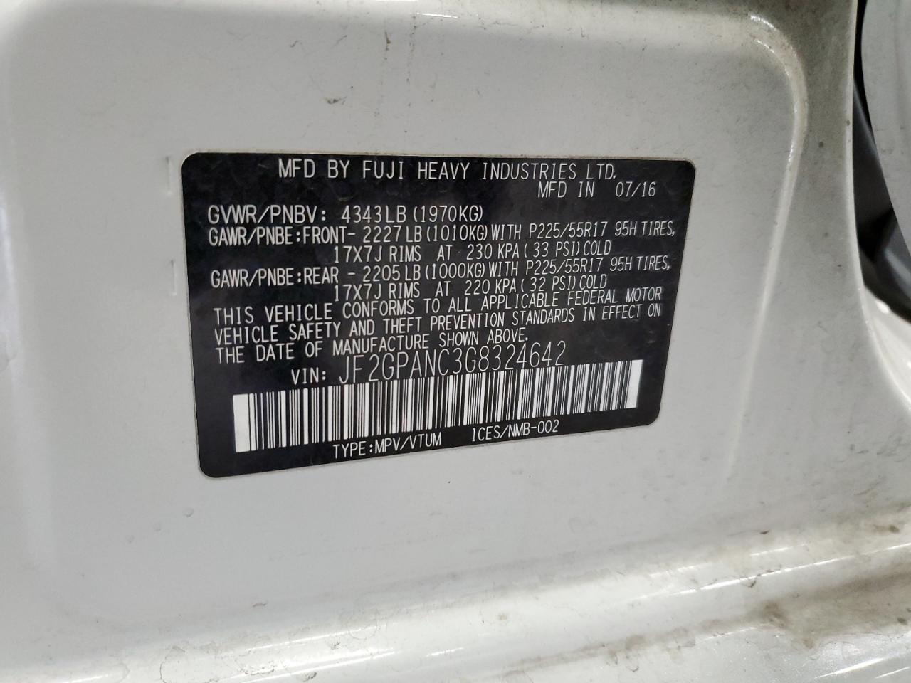 SUBARU CROSSTREK LIMITED