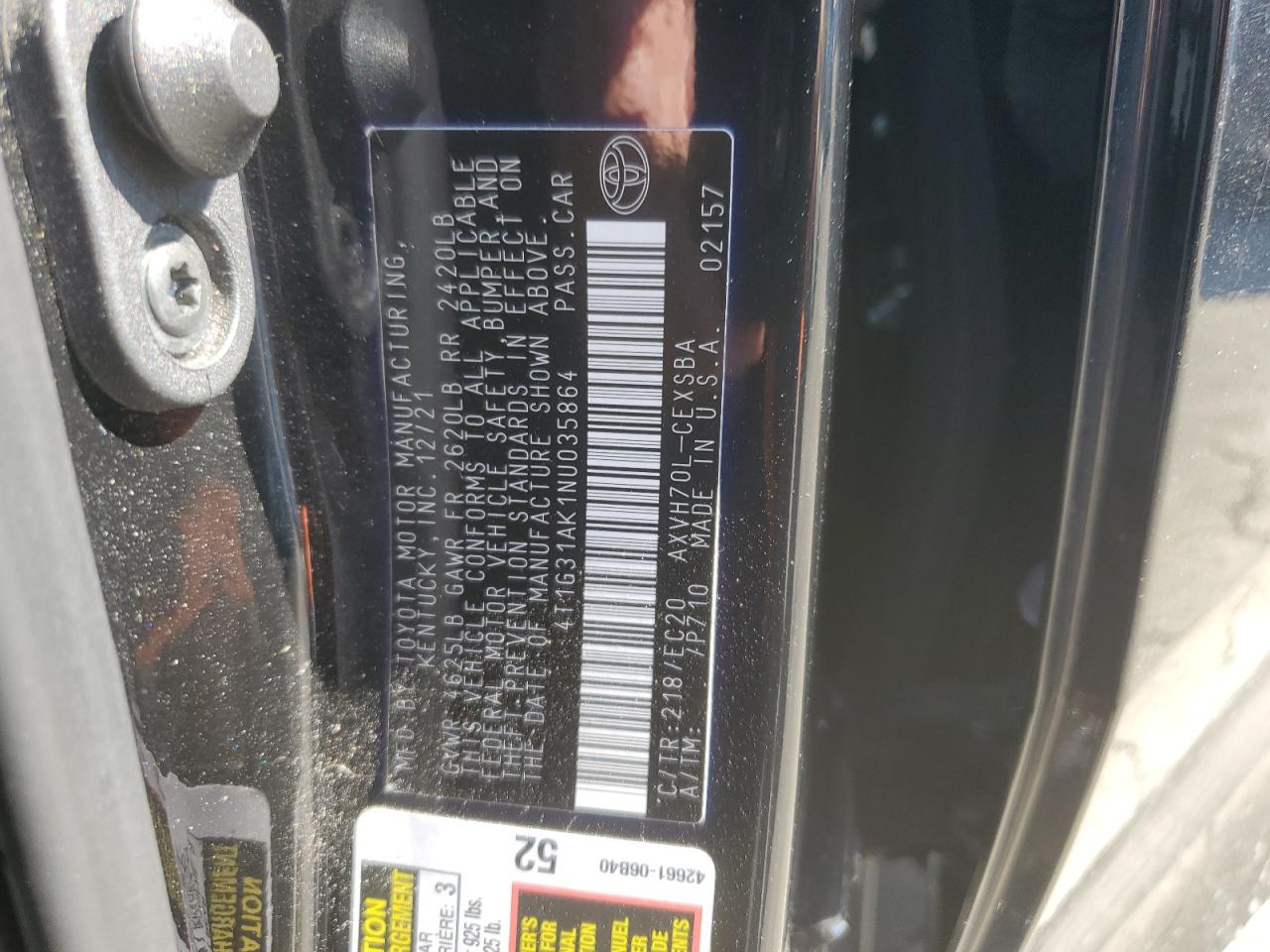 TOYOTA CAMRY NIGHT SHADE