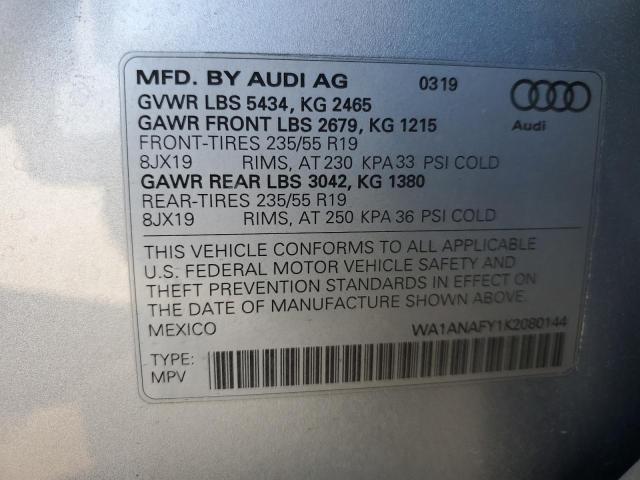 2019 AUDI Q5 PREMIUM #3277165927