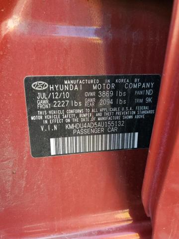 2010 HYUNDAI ELANTRA BL - KMHDU4AD5AU155132