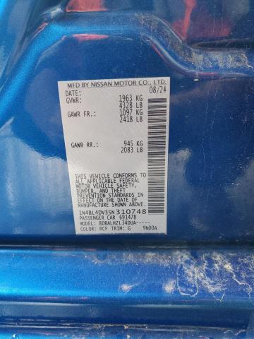 2025 NISSAN ALTIMA SV 1N4BL4DV3SN310748