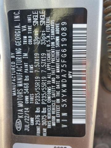 2015 KIA SORENTO SX - 5XYKWDA75FG619089