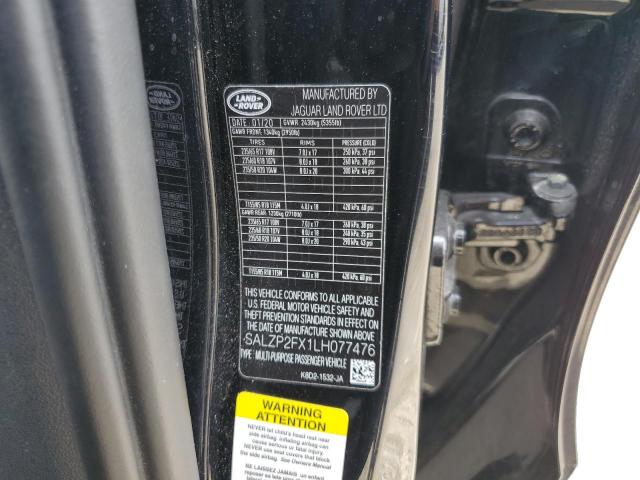 2020 LAND ROVER RANGE ROVE #3298088132