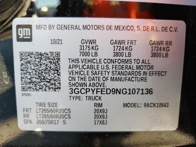 2022 CHEVROLET SILVERADO #3312533611