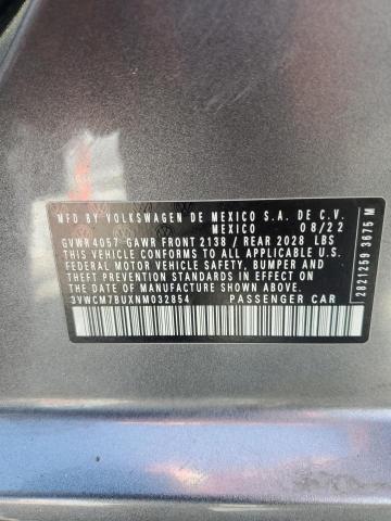 2022 VOLKSWAGEN JETTA S 3VWCM7BUXNM032854