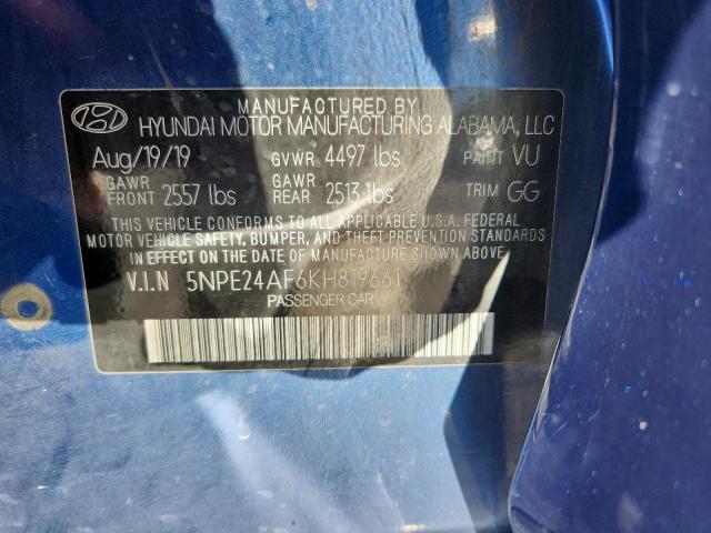 2019 HYUNDAI SONATA SE #3280872395