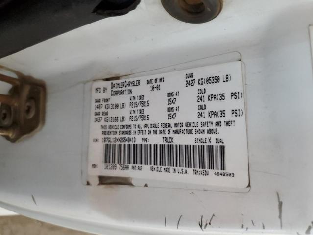 2002 DODGE DAKOTA BAS #3296245436