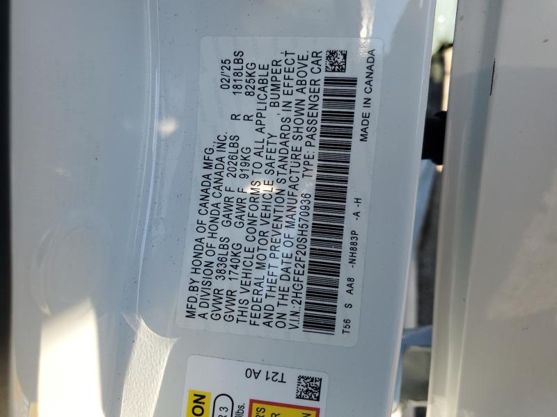 2025 HONDA CIVIC LX - 2HGFE2F20SH570936