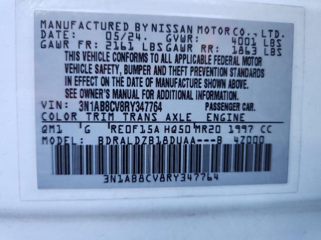 2024 NISSAN SENTRA SV - 3N1AB8CV8RY347764