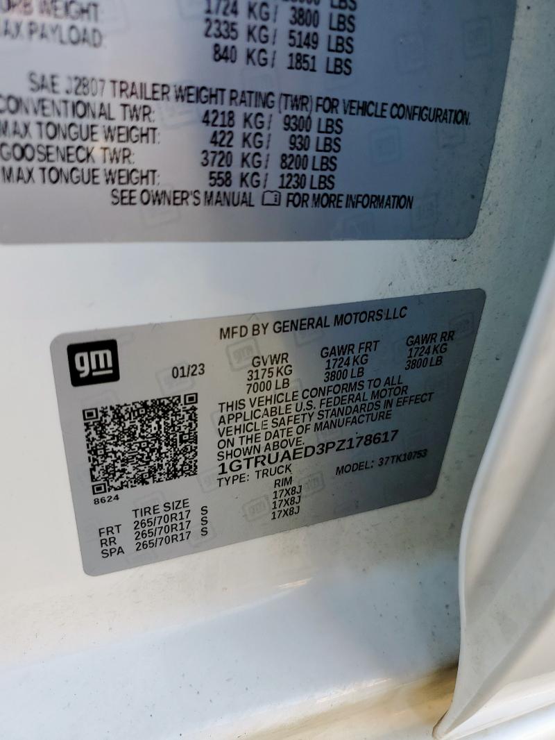 2023 GMC SIERRA K15 - 1GTRUAED3PZ178617