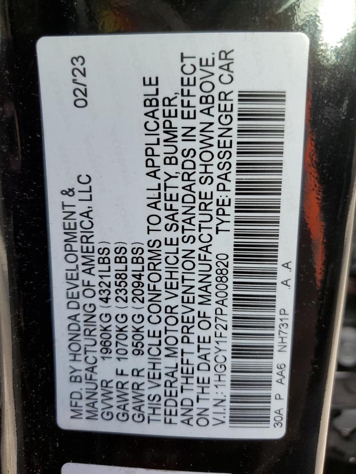 Lot #3302798923 2023 HONDA ACCORD LX