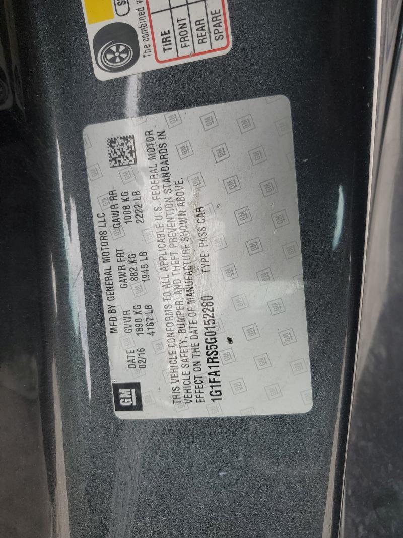 2016 CHEVROLET CAMARO LT - 1G1FA1RS5G0152280