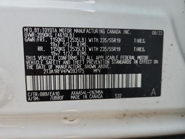 2023 TOYOTA RAV4 XLE P - 2T3A1RFV4PW393175