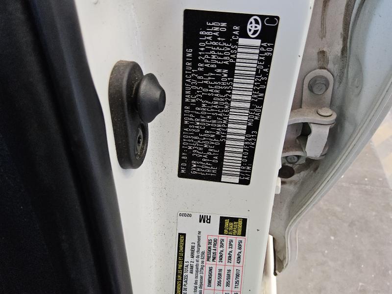 2021 TOYOTA COROLLA LE #3317805066