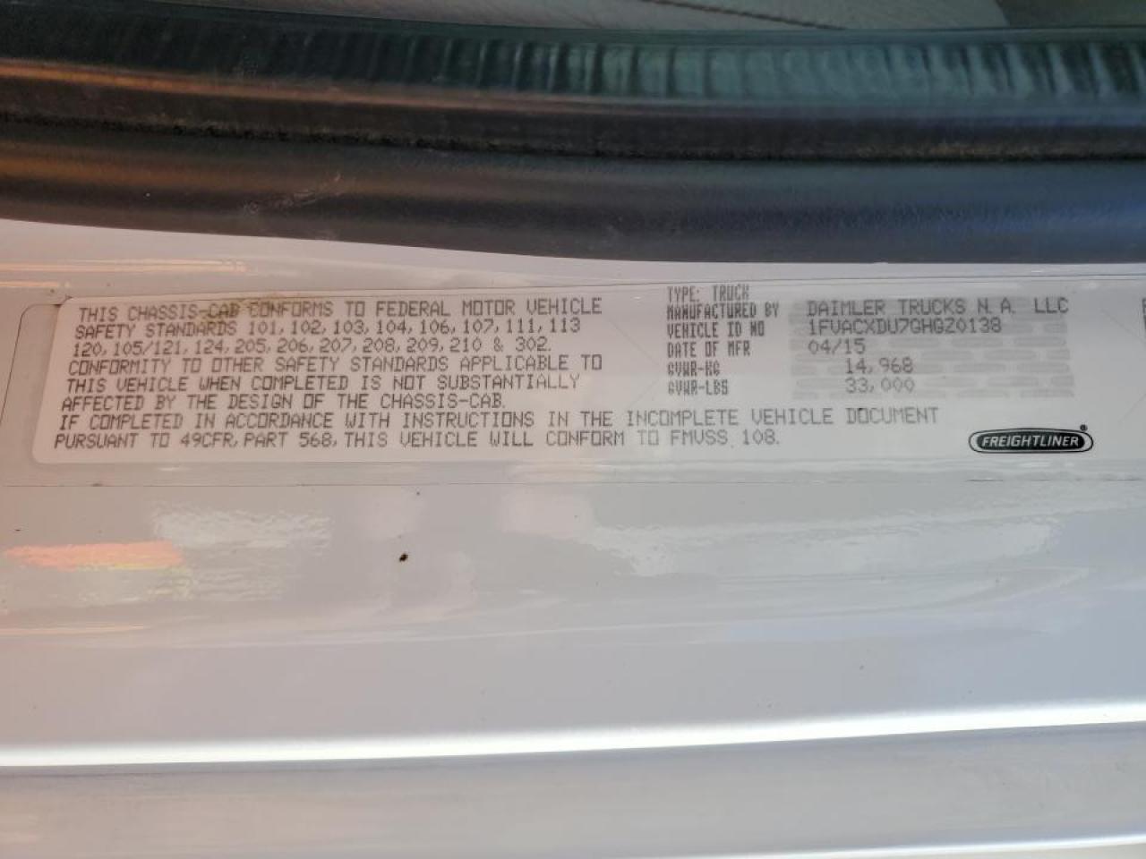 Lot #3259190961 2016 FREIGHTLINER M2 106 MED