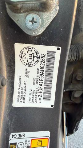 2010 HONDA CIVIC LX-S - 2HGFA1F69AH022652