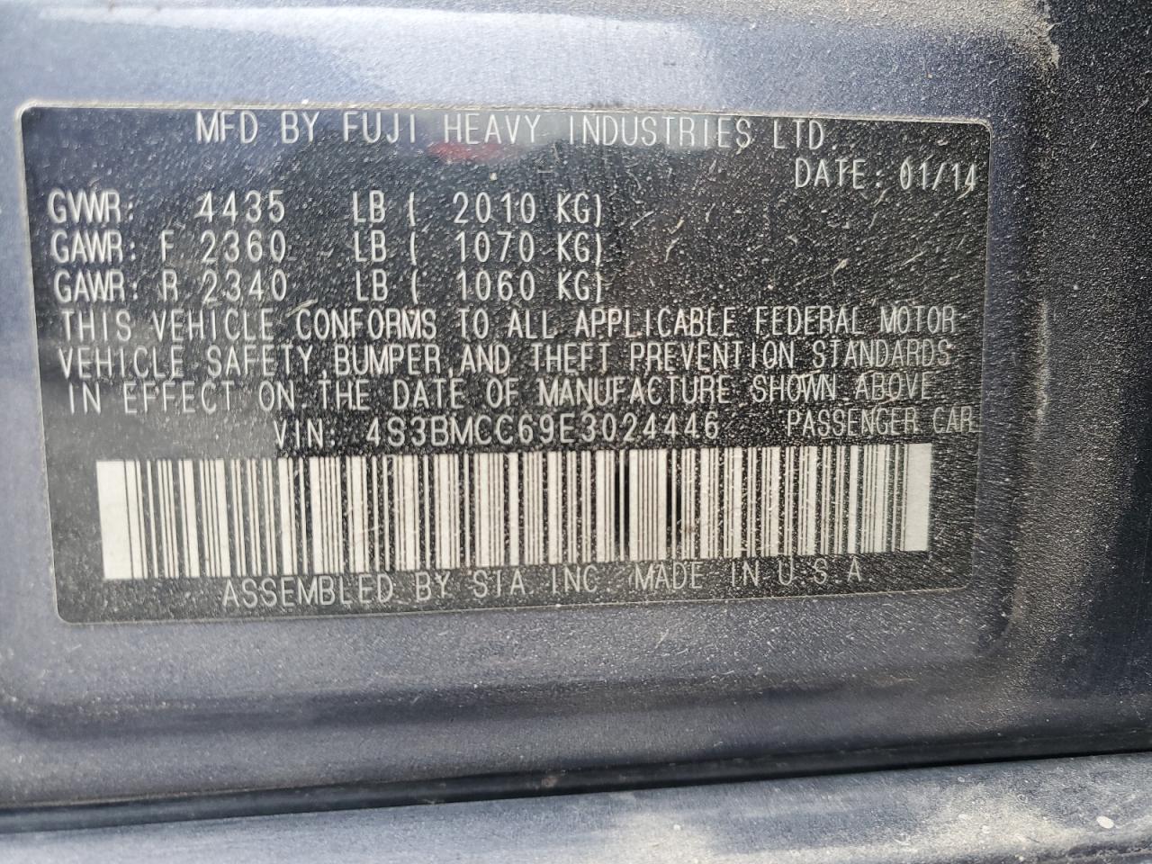 SUBARU LEGACY 2.5I PREMIUM