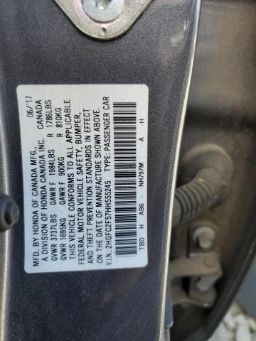 2017 HONDA CIVIC LX 2HGFC2F57HH555245