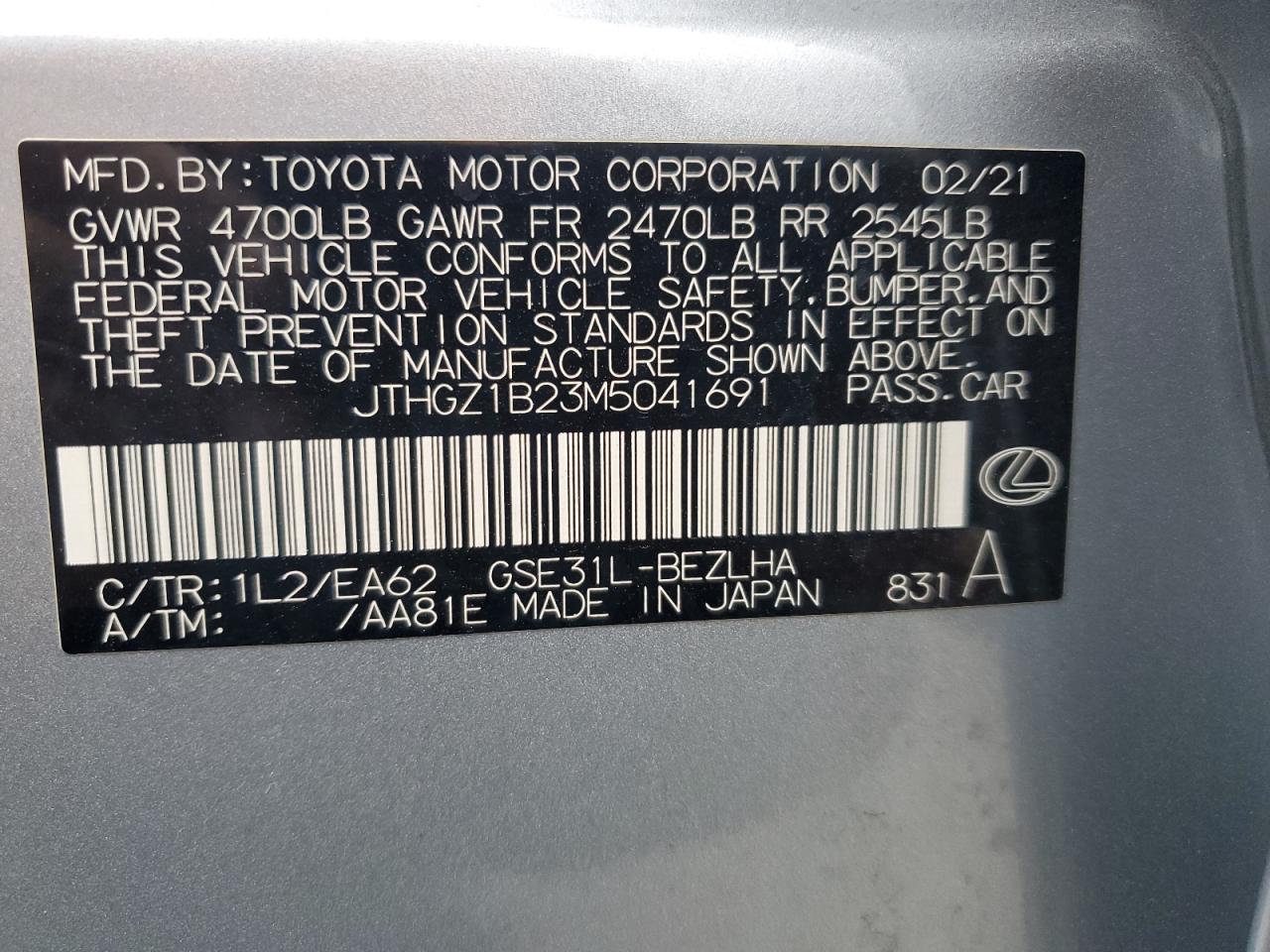 LEXUS IS 350 F SPORT