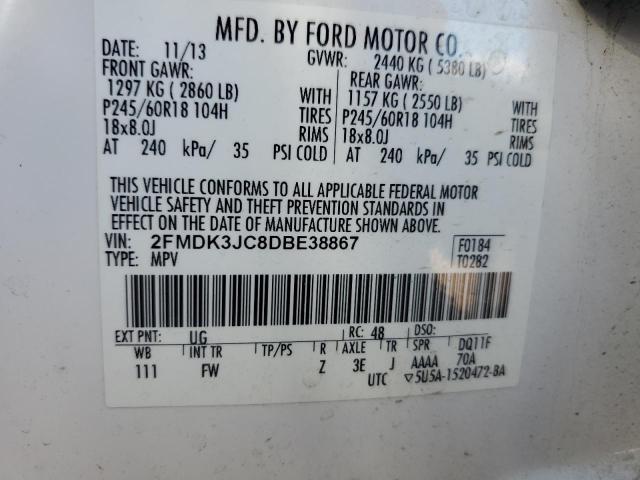 2013 FORD EDGE SEL - 2FMDK3JC8DBE38867