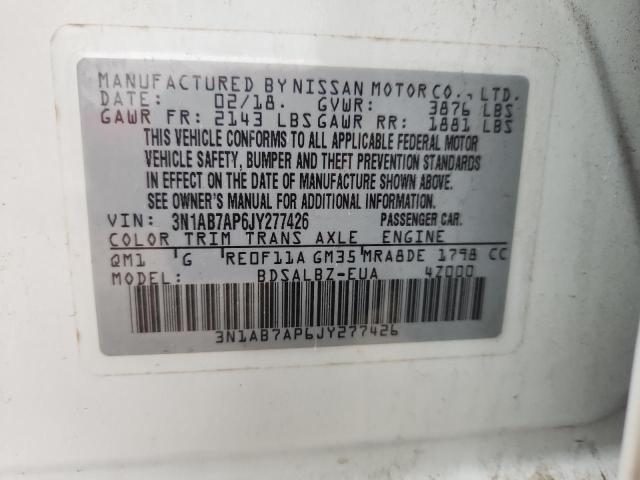2018 NISSAN SENTRA S #3276399658