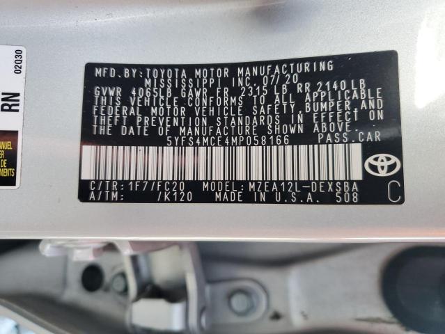 2021 TOYOTA COROLLA SE - 5YFS4MCE4MP058166