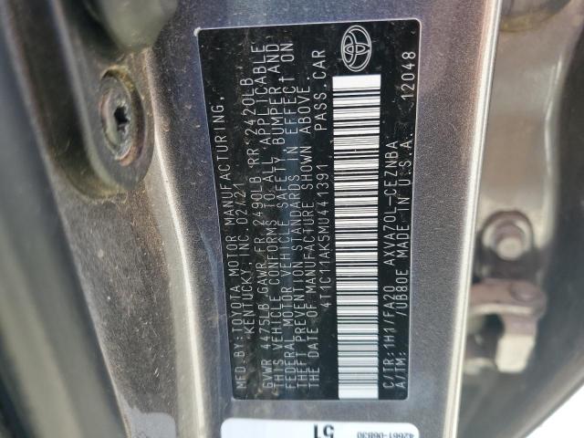 2021 TOYOTA CAMRY LE #3298146289