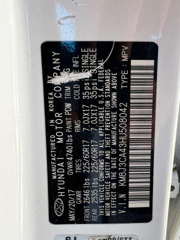 2017 HYUNDAI TUCSON LIM KM8J3CA43HU508042