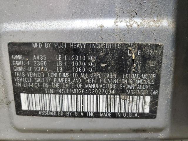 2013 SUBARU LEGACY 2.5 - 4S3BMBG64D3027094