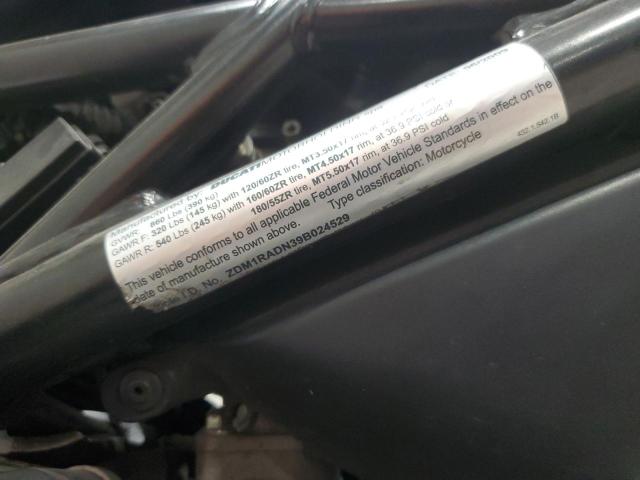 2009 DUCATI MONSTER 69 ZDM1RADN39B024529