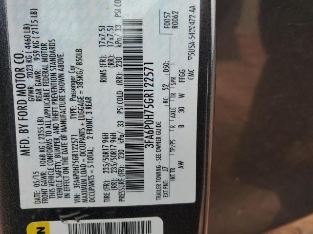 2016 FORD FUSION SE #3293434441