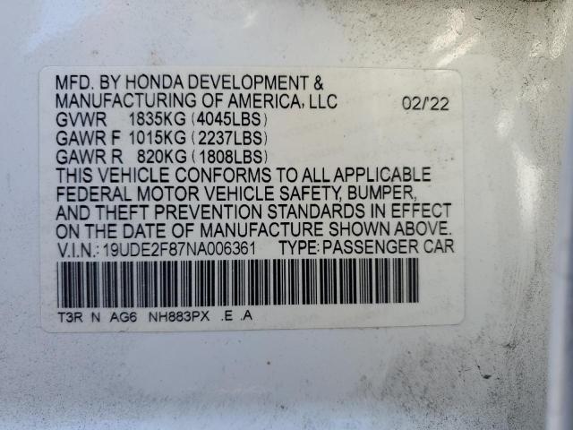 2022 ACURA ILX PREMIU - 19UDE2F87NA006361