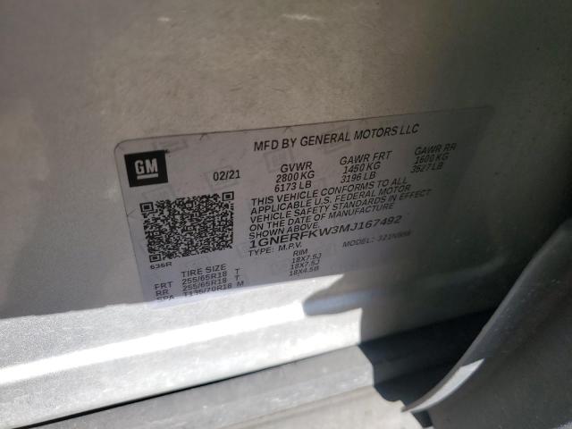 2021 CHEVROLET TRAVERSE L #3286530176