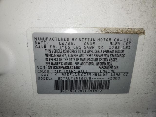 2025 NISSAN VERSA SV 3N1CN8EV4SL841457