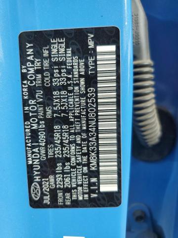 2022 HYUNDAI KONA N LIN KM8K33A34NU802539