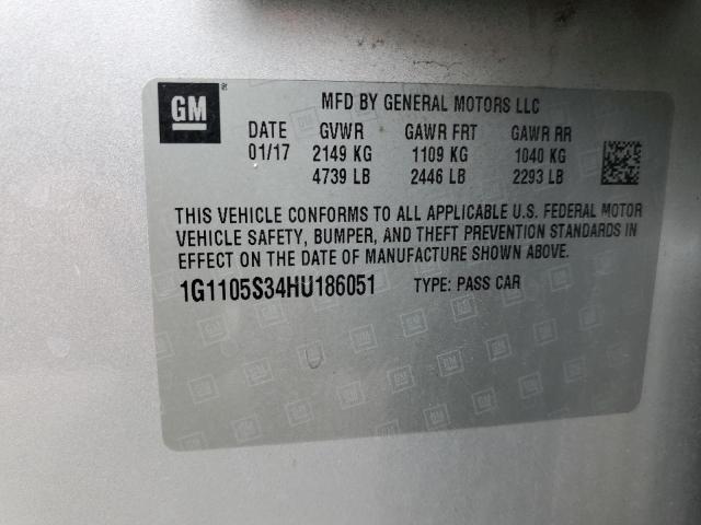 2017 CHEVROLET IMPALA LT - 1G1105S34HU186051