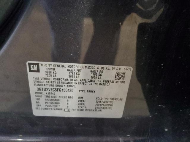 2015 GMC SIERRA K15 3GTU2VEC5FG150430