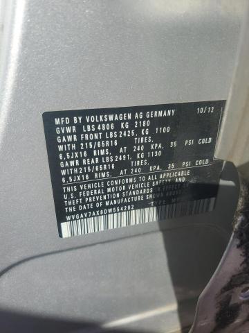 2013 VOLKSWAGEN TIGUAN S - WVGAV7AX8DW554282