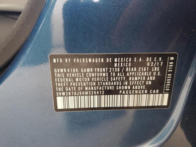 2017 VOLKSWAGEN JETTA S #3304449585