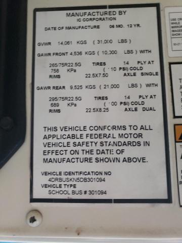 2013 IC CORPORATION CE SERIES SCHOOL #3279886276