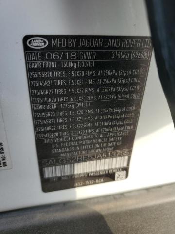 2018 LAND ROVER RANGE ROVE #3302930610