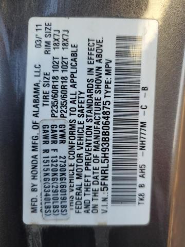 2011 HONDA ODYSSEY TO - 5FNRL5H93BB064875