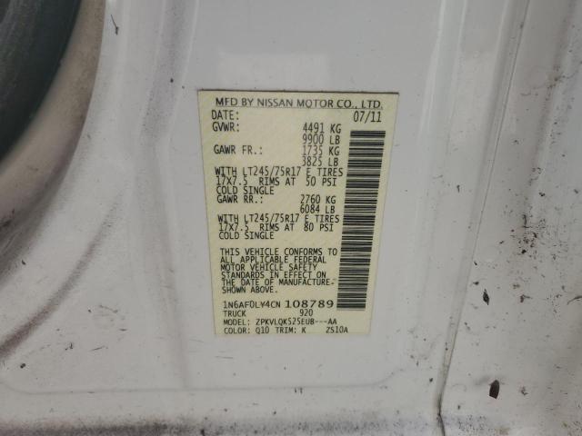 2012 NISSAN NV 2500 #3263669695