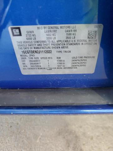 2018 CHEVROLET COLORADO Z71 1GCGTDEN2J1112022