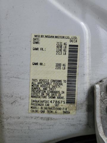 2014 NISSAN MAXIMA S - 1N4AA5AP1EC478675