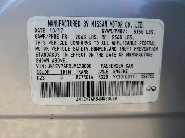 2018 INFINITI Q50 LUXE JN1EV7AR8JM439098