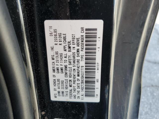 2016 HONDA ACCORD EXL 1HGCT2B80GA007779