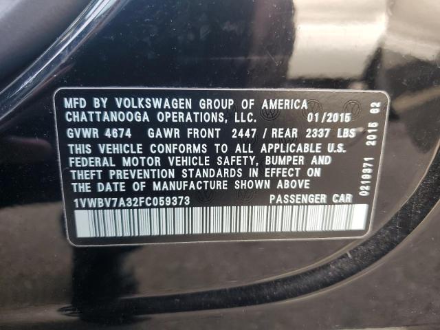 2015 VOLKSWAGEN PASSAT SE #3274669855