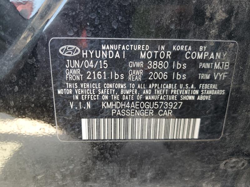 2016 HYUNDAI ELANTRA SE #3296385641